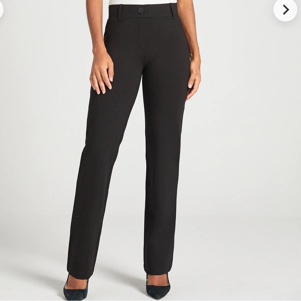 Betabrand Women’s Classic Dress Pant Yoga Pant, Black, sz XL
